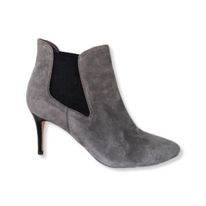 Cole Haan Grand OS Gray Suede Ankle Heel Boots